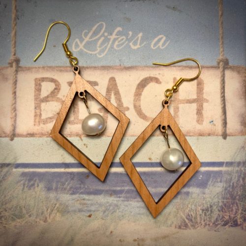 Wood Drop with Pearl - Image 2