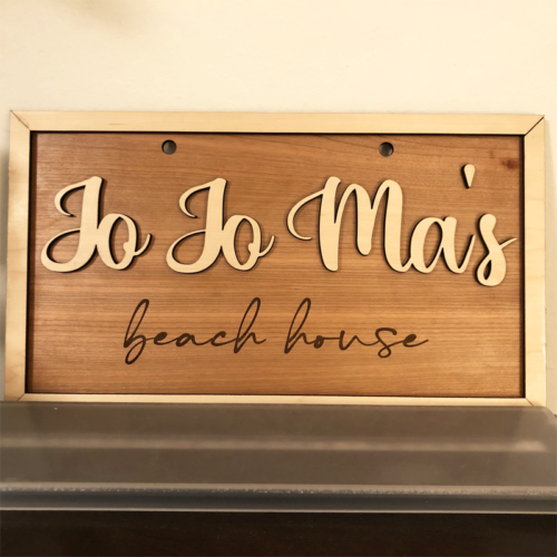 Large Wood Sign with Engrave