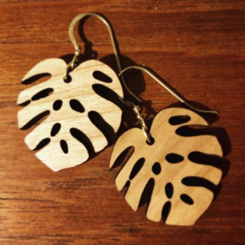 Monstera Earrings