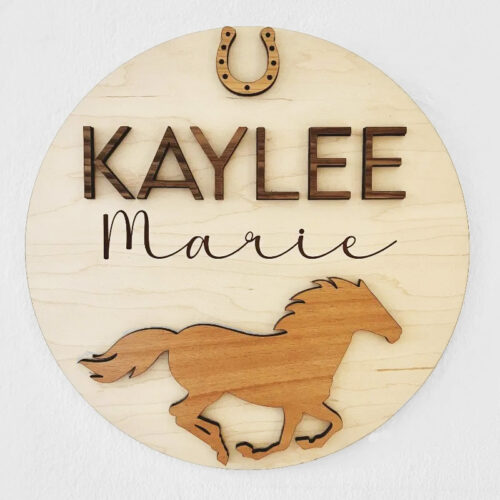 Horse Theme Name Sign