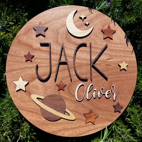 Space Theme Name Sign